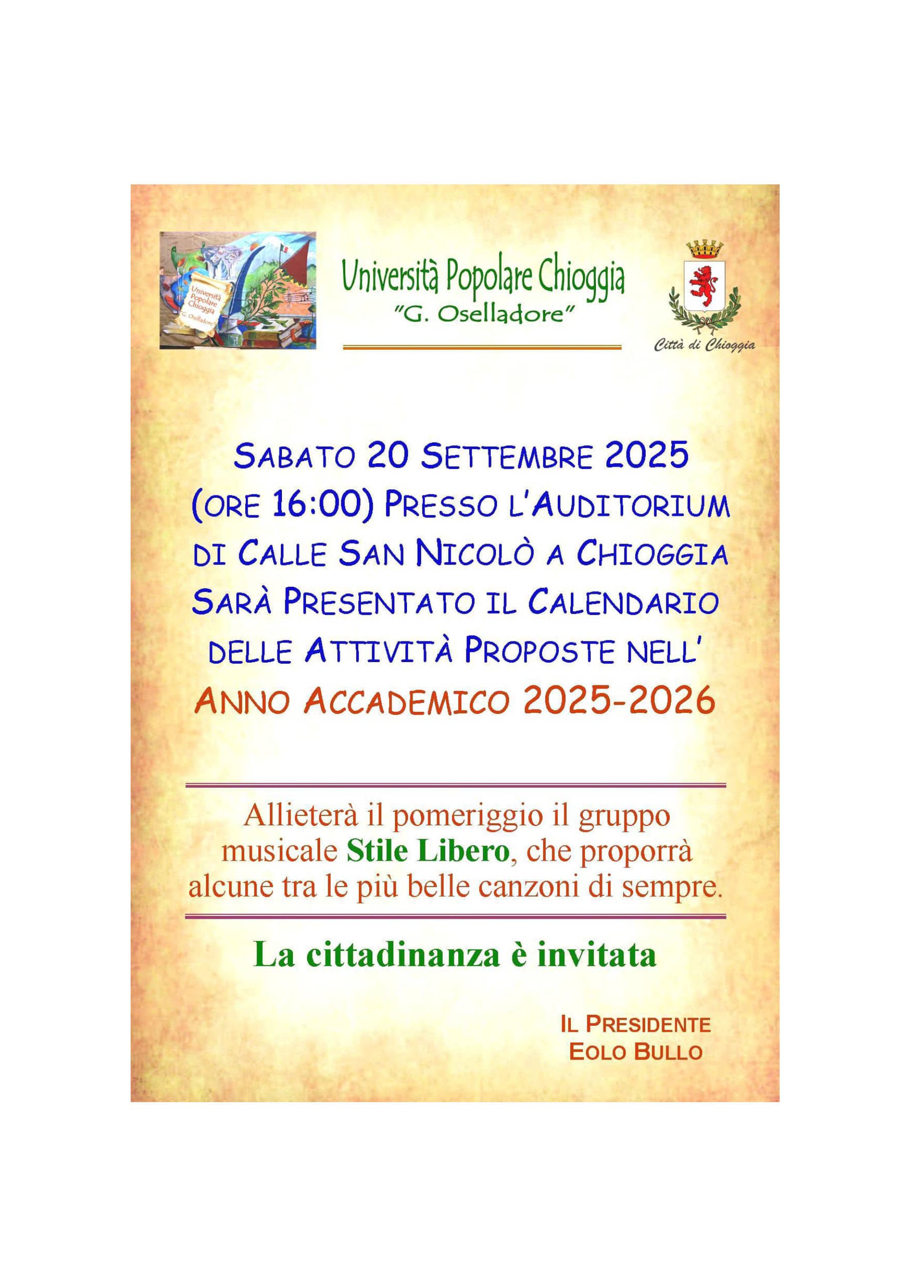 Presentazione anno accademico 2025 – 2026